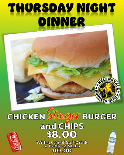 Thursday Night Dinners Chicken Stinger Burger